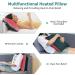 FirstE Electric Heated Throw Pillow - 17.7 x 17.7 Lumbar Support Pillow for Pain Relief - 3 Heat Settings, 3 Timer Settings - Ideal for Back Pain, Menstrual Cramps, Abdomen, Shoulders - Buy Online on GoSupps.com
