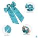 Hair Scrunchies with Bow - Satin Hair Ties for Women and Girls - Hole Blue, Black, Wine - Buy Online on GoSupps.com
