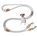 Leitengr n dog leash little dogs light |Guide 3M adjustable with 2 carabiners |3 meters long x 0.8 cm |Only 200 g |Devon model |Light gray Pale Gray 3 m x 0.8 cm