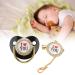 Buy Black Baby Pacifier with Bling Pattern & Chain Clip - Perfect for Newborns | Stylish & Safe Infant Pacifier - International Shipping Available! - Buy Online on GoSupps.com
