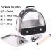 Portable Small Bird Carrier with Standing Perch and Stainless Steel Tray - Collapsible Parrot Parakeet Carrier | Side Access Window - Black - Buy Online on GoSupps.com