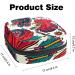 Colorful Rooster Tiger Rose Napkin Storage Bag | Portable Zippered Pouch for Women & Teen Girls - Buy Online on GoSupps.com