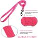 DOYOO 2 Pack Puppy Dog & Cat Leash Set with Collar Hook - Strong & Durable Leashes | Includes Collapsible Pet Bowl | Small & Medium Dogs | Black & Pink - Buy Online on GoSupps.com