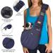 Cuby Adjustable Dog & Cat Sling Pet Carrier - Dark Blue | Travel Pet Bag with Foot Cushion & Adjustable Strap - Buy Online on GoSupps.com