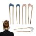 5 Pieces Metal U-Shaped Hairpin Hair Accessories Vintage Simple Hairpin French Hair Pin Stick for Long Hair Elegant Chignon Pins Hair Styling Accessory for Women Girls