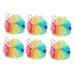Lurrose Facial Sponges Loofah Bath Sponge  6pcs Exfoliating Shower Sponge Balls Mesh Pouf Body Scrubber Bath Bubble Making Balls Bathroom Accessories for Men Women  Random Color Spa Loofah