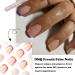 Colorful French Square False Nails - 24Pcs Short Fake Nails with Patterns | Nude French Nail Tips | Nail Glue Included - for Women & Girls - Buy Online on GoSupps.com