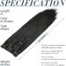 22 Off Black Synthetic Clip in Hair Extension - Full Head Double Weft Hairpiece for Women - Buy Online on GoSupps.com