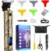 Suttik Hair Clippers for Men with Replacement Blade, Professional Hair Trimmer for Barber, T-blade Edgers Clippers, Gold Knight Close-cutting Trimmers, Cordless Clippers for Hair Cutting, Gift for Men bronze