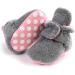 TMEOG Baby Booties Slippers | Infant First Walking Shoes | Winter Sock Crib Shoes for Boys Girls 0-18 Months | Light Grey Pink Furry | 6-12 Months - Buy Online on GoSupps.com