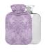 Hot water bottle with cover 1 l purple floral pattern for pain relief bed with hand and feet without BAP function