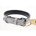 Sniffing Fans Leather Dog Collar - Padded Robust Design for Large Medium & Small Dogs (XL - 46-55cm Gray) | International Shipping - Buy Online on GoSupps.com