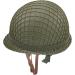 WWII US Army M1 Helmet Replica - Metal Steel Shell with Net/Canvas Chin Strap/Cat Eye Band - Buy Online on GoSupps.com