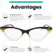 Stylish Black Stripes Cat Eye Reading Glasses for Women - Comfortable High Vision Readers - Solid & Sturdy 1.0 Magnification - Buy Online on GoSupps.com