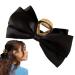 AUTOECHO Bow Hair Clips Satin Hair Bow Clip - Aesthetic Satin Big Hair Bows Large Claw Clips Hair Barrettes for Thick Thin Curly Hair Black
