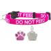 Cat Collar DO NOT Feed in Pink Red Or Blue Safety Release & Optional Engraved ID Tag (Pink Paw Shaped Glitter Tag) - Buy Online on GoSupps.com