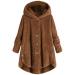 Hanxiulin Elegant Oversized Plush Hoodie Jacket for Women - Winter & Autumn Windproof Coat in Yellow - 4XL - Buy Online on GoSupps.com