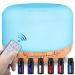 Aroma diffuser 450ml humidifier ultrasound diffuser aromatherapy oil diffuser humidifier ultrasound fuzel fragrance lamp with 7 colors LED for at home bedroom office yoga spa