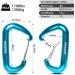 2 Pack Heavy-Duty Blue 12KN Snap Hooks | Large Aluminum Carabiners for Outdoor Camping & Hammocks - Buy Online on GoSupps.com
