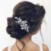 Zoestar Bride Wedding Hair Comb Crystal Leaf Headpiece Rhinestone Beaded Hair Accessories for Women and Girls (Silver)