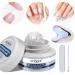 Solid Nail Glue Gel for Nail Tips with Mini UV Nail Lamp Super Strong Adhesion 3D Nail Gel Glue for Press On Nails Sculpting Gel for Nail Art 3D Nail Art Rhinestone Glue Home Charm Nails DIY