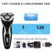 MAX-T Men Electric Razor - Rechargeable Wet & Dry Rotary Shaver for Men (Black) - Buy Online on GoSupps.com