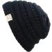 C.C Kids' Black Knit Ski Beanie Hat - Warm & Comfy Children's Winter Headwear - Buy Online on GoSupps.com