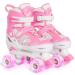 Kids Roller Skates for Girls Child Beginner Toddlers, 4 Sizes Adjustable Roller Skates with Light up Wheels for Toddlers Children, patines para nias patins  roulettes Enfants Filles Pink Extra Small(7C-10C)