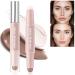 NewBang 2 Colors Double Head Contour Stick Cream Concealer Pen 2in1 Highlighter Bronzer Contouring Dual-Ended Stick Wand Waterproof Body Face Brighten Facial Shade Makeup Pencil Pen Pearl +Matte Pearl Highlighter+Matte C...