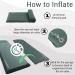 INVOKER 3 Memory Foam Camping Sleeping Pad with Pillow - Fast Inflating for Backpacking, Traveling, Hiking - Lightweight & Ultra Thick - Green - Buy Online on GoSupps.com