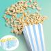 Ouoqi Popcorn Bags - 36 Striped Candy Bar & Snack Box Blue Wave Pattern for Parties Birthdays & Weddings - Buy Online on GoSupps.com