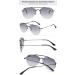 Buy Lanomi Bifocal Pilot Reading Glasses - Blue Light Filter Frameless Sunglasses with UV400 Protection - Outdoor Reading Aid - Starch Black Frame Gray Lens - 2.0x Magnification - Buy Online on GoSupps.com
