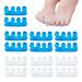 Eupsiiu 7 pieces toe separator pedicure toe separator repeatable washable toened nail division nail polish toe separator for women and men to apply nail polish (blue white white)