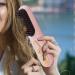 BrushHair Pro Cordless Hair Straightener Brush | Fast Heating Ceramic Brush | 4-Temp USB Rechargeable Straightening Brush for Women - Pink - Buy Online on GoSupps.com
