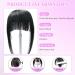 Real Human Hair Bangs Clip in Fringe Extension | Thick Unprocessed 1b# Black Color - Buy Online on GoSupps.com