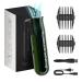 Waterproof Hair Clippers for Men Automatic Vaccum Hair Clippers with Cordless USB Rechargeable Mess-Free Home Hair Cut Kits for Men and Kids Green