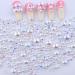 10g Multi-Size White Pearl Beads Nail Charms - Imitation Pearl & AB Rhinestones for Nails - Nail Art Decorations - Buy Online on GoSupps.com
