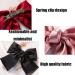 Bow Hair Clip Set for Women - 2pcs Big Bowknot Hairpins with Ribbon | French Hair Barrettes in Solid Black White | Soft Satin Silky Hair Accessories for Girls - Buy Online on GoSupps.com