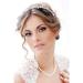 Pangda Rhinestone Bridal Headband - Wedding Flower Girl Tiara with Pearl Diamond Crown - Buy Online on GoSupps.com