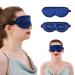 PROMEED Adjustable 100% Mulberry Silk Sleep Mask 23 Momme 3D Contoured No-Pressure Cup Eye Mask for Sleeping Super Soft Breathable Blindfold Perfect Blocks Light for Sleeping (Navy) Navy Blue