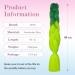 Tess Braids Extensions Green Ombre 60 cm - 3 Pack Jumbo Kanecalon Hair Braids for Box Braids (100g/bundle) - Buy Online on GoSupps.com