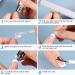 100 Short Style French False Nails in 10 Sizes with Acrylic Tips - DIY Nail Salons - Buy Online on GoSupps.com