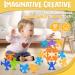 Suction Cup Bear Bath Toy | Montessori Silicone Bathing Toys for Kids 1-8 Years | Cute Safe & Fun Travel Toys - Buy Online on GoSupps.com