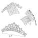 Lyellfe 6 Pack Silver Crystal Tiara Crowns for Girls - Princess Queen Rhinestone Headband Hair Accessories for Birthday Party and Proms - Buy Online on GoSupps.com