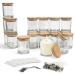 Daofary 20 Pack Candle Jars for Making Candles 6 OZ Glass Candle Jars with Lid Clear Empty Candle Jars with Candle Wicks Wicks Stickers and Metal Centering Devices