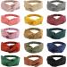 15PCS Solid Color Women Twisted Headbands Vintage Suede Criss Cross Elastic Hair Bands Headwraps Accessories for Girls Women