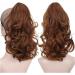 Ponytail Extensions Resistant Fiber Wavy Ponytail Hair Extensions Synthetic Wavy Ponytail Extensions Medium Length Claw Clip in Ponytail Hairpieces Heat for Women(Color:007) - Buy Online on GoSupps.com