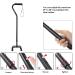Adjustable BeneCane Quad Cane with Offset Soft Cushioned Handle - Lightweight and Stable Walking Aid for Men & Women in Black - Buy Online on GoSupps.com