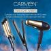 Carmen Twilight Triple Barrel Mermaid Hair Waver - Blue/Champagne Gold | 3 x 22mm Barrels, Ceramic Coated, Adjustable Temperature Settings - Buy Online on GoSupps.com