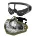 LAOSGE Airsoft Mask Mesh Half Face Skull Set with Goggles( 1 Pack BBS Included 80 PCS) Green